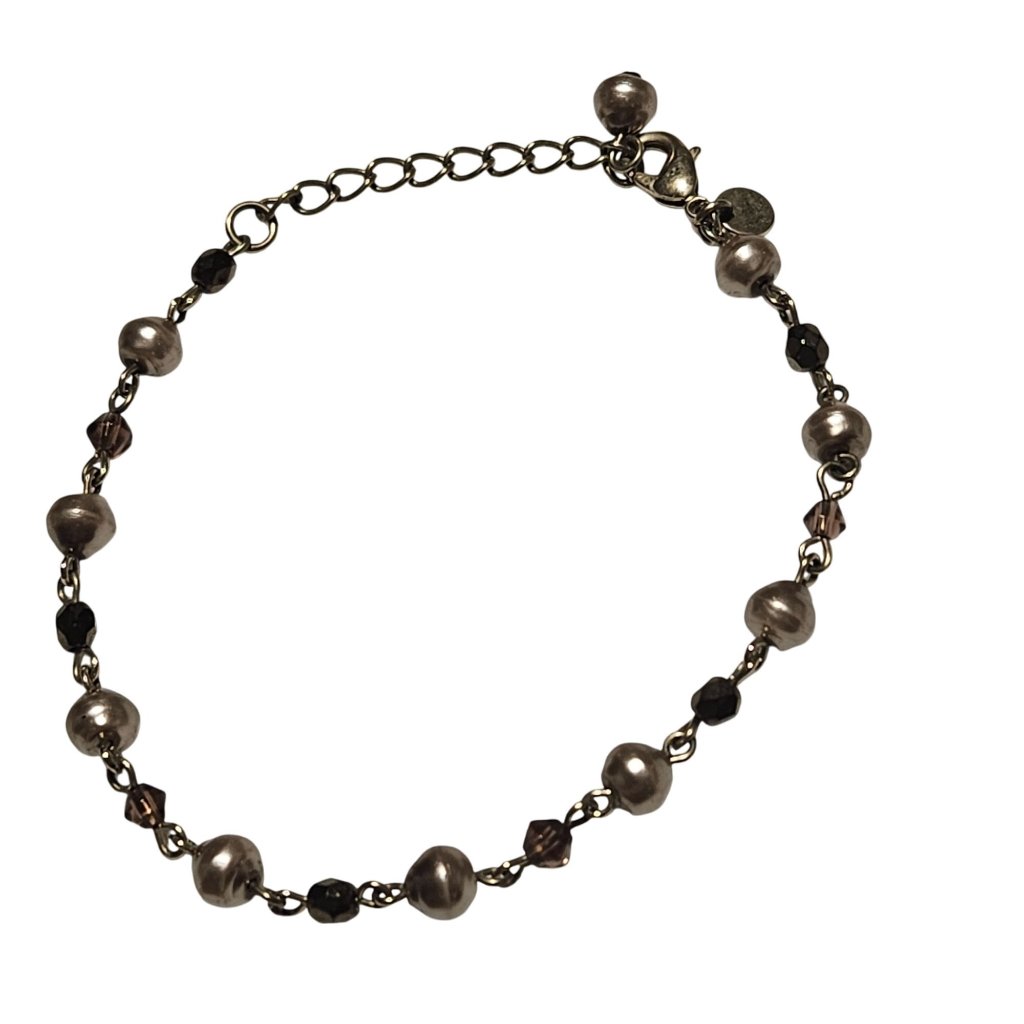 M&S Elegant Gold Tone Bead Chain Bracelet Formal Fashion Jewelry Classic Women